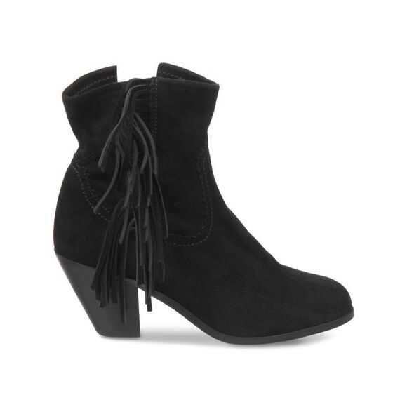 NWT SAM EDELMAN Womens Black Louie Round Toe Block Heel Leather Booties 7 M - Picture 3 of 5